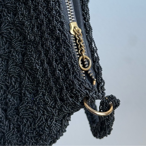 Vintage black textured handbag, Made in Japan. - Picture 4 of 7